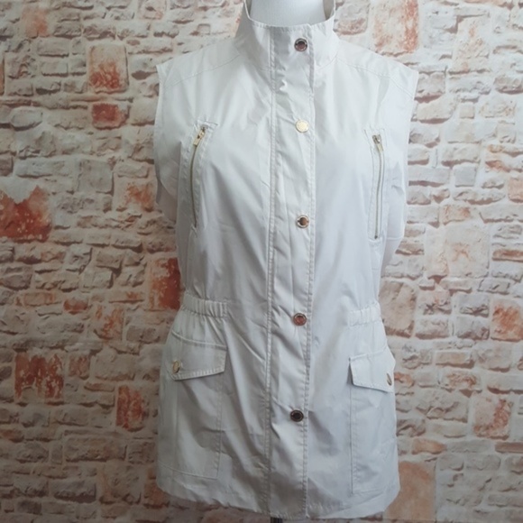 New Jones New York Cream Utility Vest - Picture 1 of 7